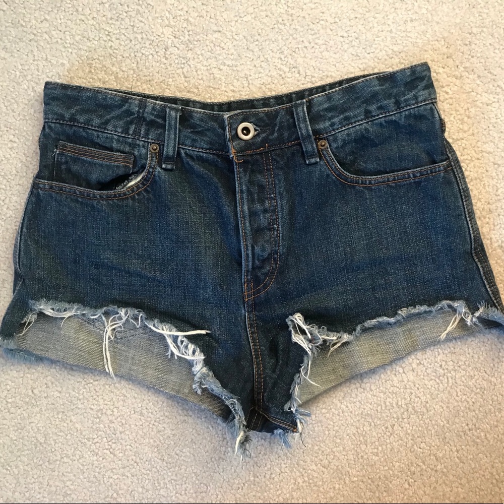Free People High Waisted Jean Shorts